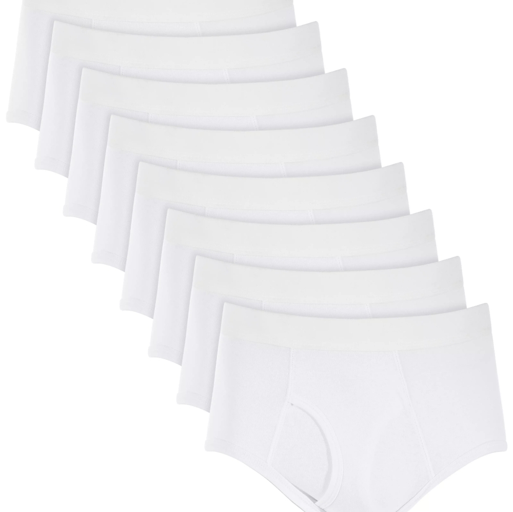 Club Room Men's Briefs 8-Pack Full Cut Tagless No Ride Up White Large  $40.00